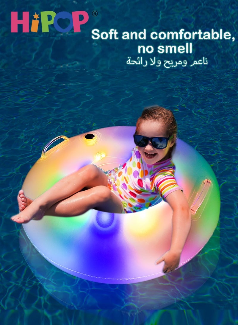 HIPOP Kids Swimming Ring with Colored Light,High Quality Life Buoy,Outdoor Inflatable Float for Kids  - Image 5
