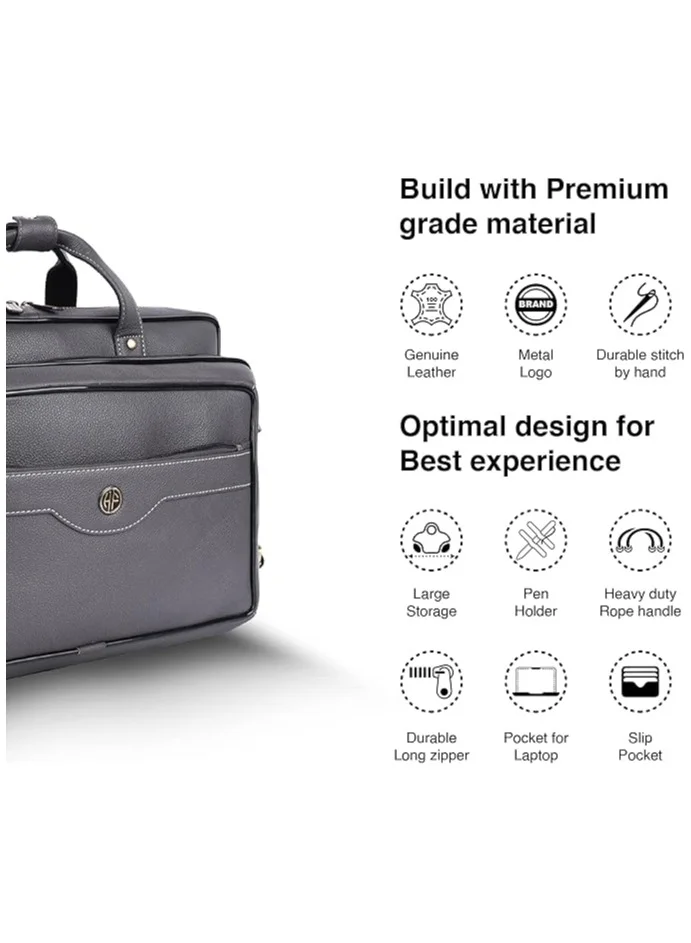 Hammonds Flycatcher  Men's Leather Laptop Bag with Adjustable Strap, 15.6 Inch Laptop Bag for Men for Office, Travel and Daily Use  | Best Price UAE