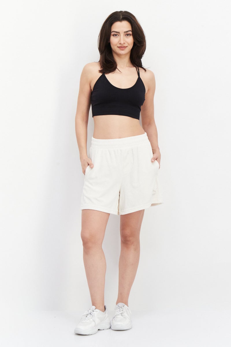 PUMA Women Sportswear Fit Drawstring Training Shorts, Beige - Image 3