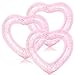 Whaline 3Pcs Inflatable Heart Pool Float with Glitter Inside Pink Swim Pool Rings Float Loungers Tube for Summer Pool Beach Bachelorette Party 473 x 394 Inch - Image 3