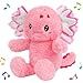 Cuteoy Talking Axolotl Repeat What You Say Musical Stuffed Animal Shaking Singing Plush Toy Electric Interactive Animated Salamander Plushies for Kids Girls Boys Birthday - Image 3