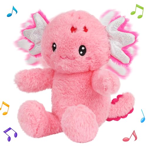 Cuteoy Talking Axolotl Repeat What You Say Musical Stuffed Animal Shaking Singing Plush Toy Electric Interactive Animated Salamander Plushies for Kids Girls Boys Birthday - Image 1