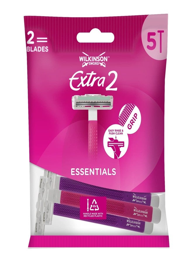 Wilkinson Sword Extra 2 Beauty Disposable Razors for Women, Pack of 5 - Image 1