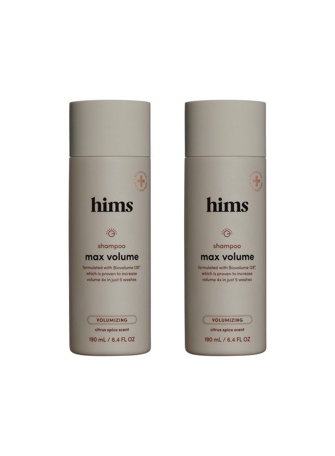 HIMS & HERS hims Max Volume Shampoo 2 Pack - Volumizing Shampoo for Men with Biotin - Citrus Spice - Men's Natural Shampoo Adds Volume, Shine & Bounce - 2 x 6.4 fl oz Bottles - Image 1