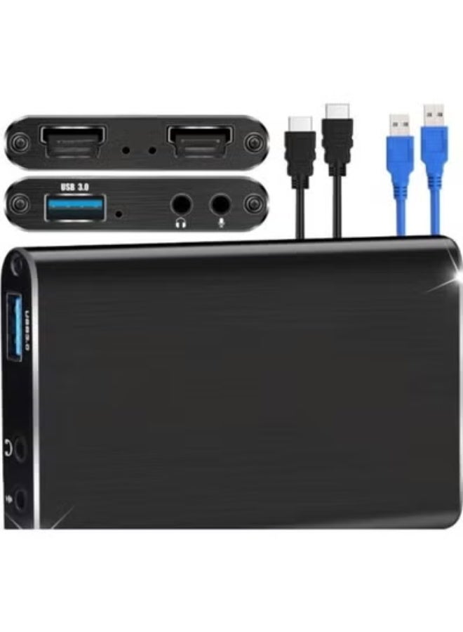 Nintendo Switch 4K 1080P 60FPS HDMI to USB 3.0 Game Capture Card – Video Recording for PS4, PC, OBS, and Camera
