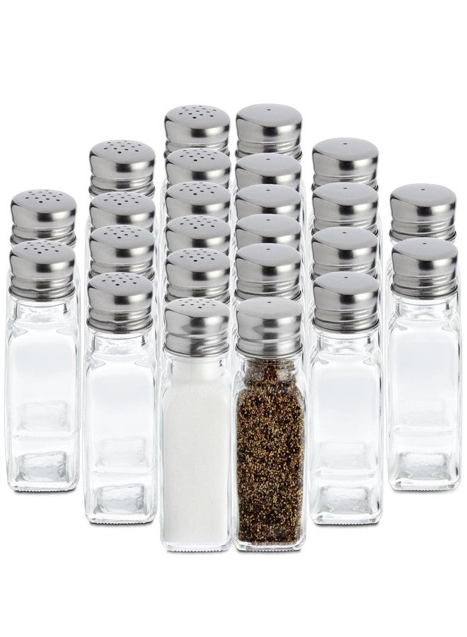 Juvale 24 Pack Glass Salt and Pepper Shakers Bulk Set - Restaurant Salt and Pepper Shakers - Spice Containers for Restaurant (2 Oz, Clear) - Image 1