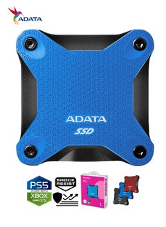 ADATA SD620 1TB External Solid State Drive | Shock Resistance SSD Compatible with PS5 XBOX for Superfast Gaming USB 3.2 Gen2x2 Type-C | Blue  - Image 1