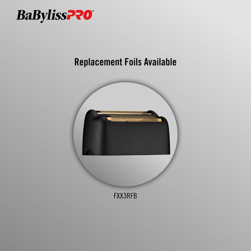 BaBylissPRO Barberology Double Foil Shaver FXX3SB FX3 Professional High-Speed Electric Shaver - Image 3