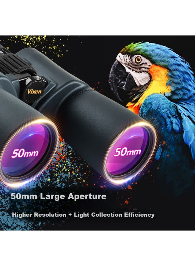 Vixen Japan Imported Binoculars 10x50 High Power Hd Professional Outdoor Waterproof Moon Viewing - Elegant Series - Image 4