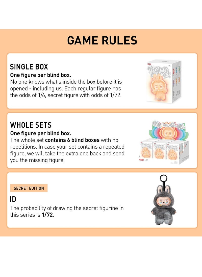 POP MART LABUBU The Monsters Big into Energy Series-Vinyl Plush Pendant Blind Box, Blind Box Figures, Random Design Action Figures Collectible Toys Home Decorations (Single Box)  - Image 3