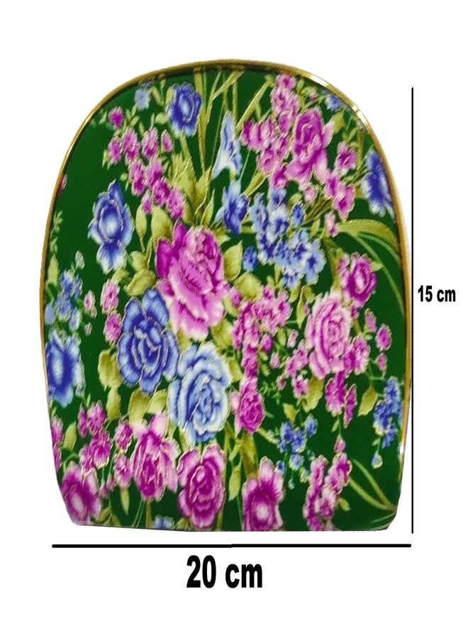 DeLegarde Ladies Purse Handbag, Traditional Brocade Clutch, Wallet Green and Gold Floral Print, 20 x 15 x 3 cm (Green) - Image 2