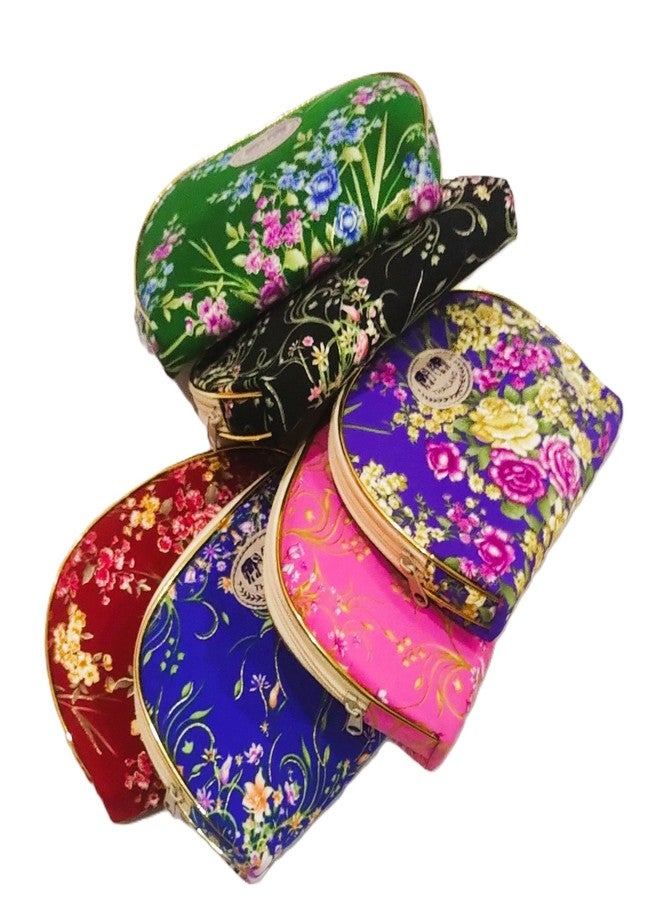 DeLegarde Ladies Purse Handbag, Traditional Brocade Clutch, Wallet Green and Gold Floral Print, 20 x 15 x 3 cm (Green) - Image 4
