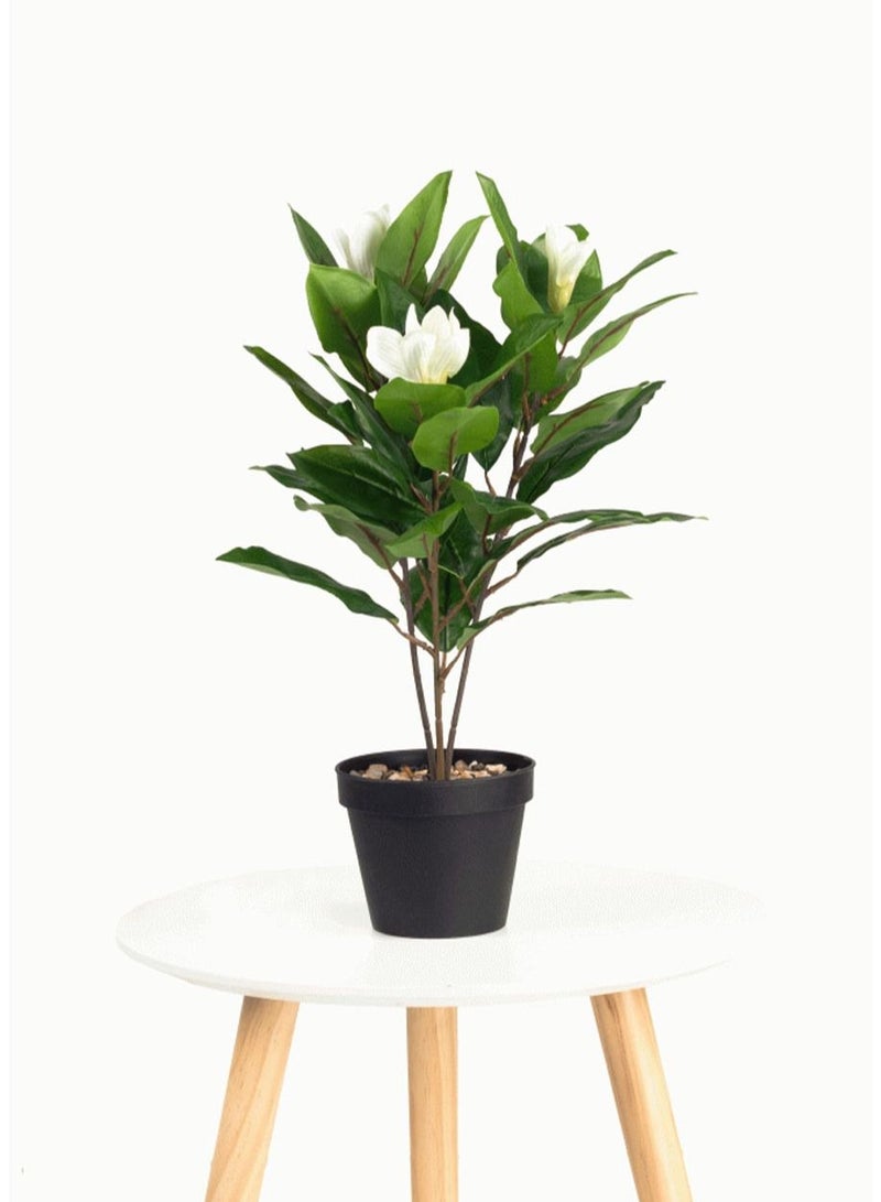 co arma Lemon leaves vase with white flowers 45 cm  - Image 2
