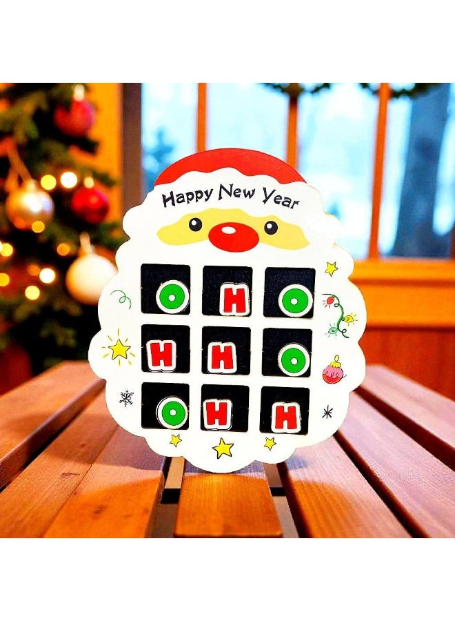 xo wooden toy with Santa's face in the shape of Christmas