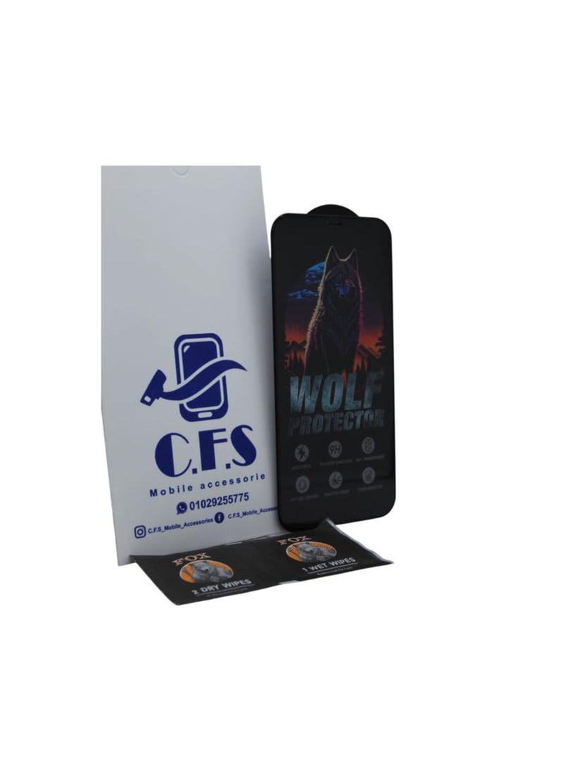 Wolf Protector Design Tempered Glass Screen Protector for Apple iPhone 12 /Apple iPhone 12 Pro - Clear & Black - Image 2