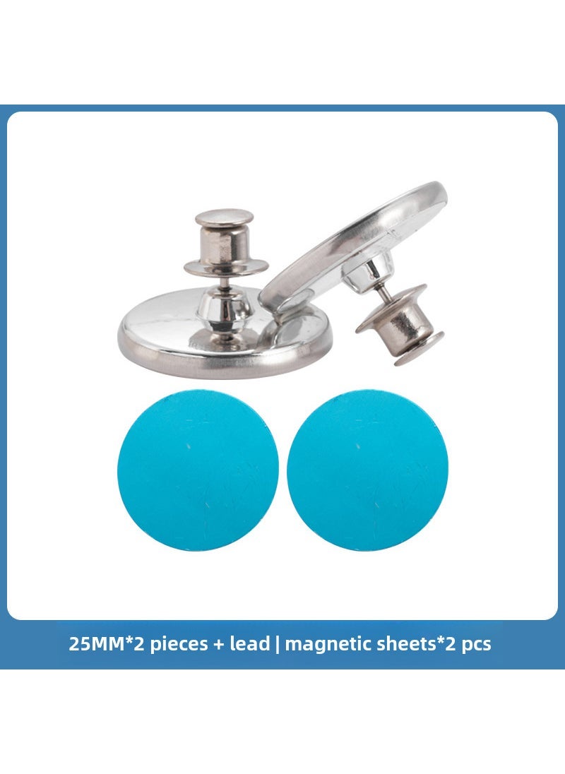 Magnetic Curtain Tieback Clips Metal Holdbacks 25mm (a pair) with patch 