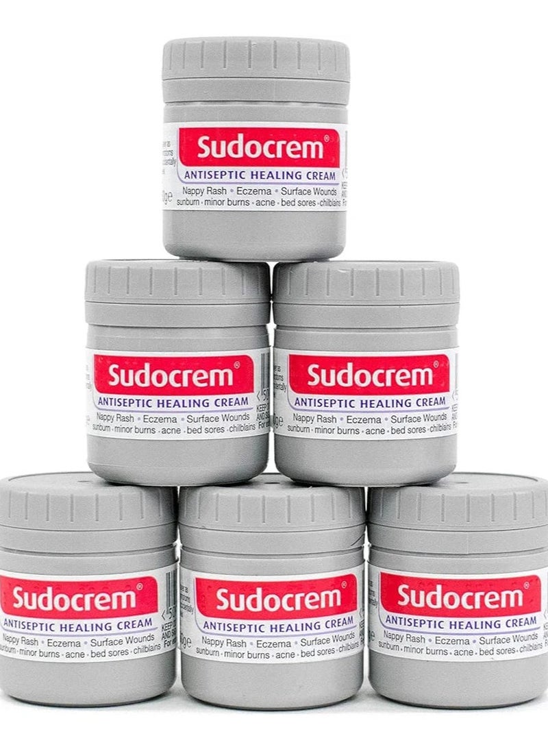 Sudocrem Antiseptic Healing Cream 250g – Pack of 6 | Advanced Skin Repair Formula for Cuts, Burns, Dryness, Rashes & Infections | Fast Healing, Gentle & Effective | Family-Size Skin First Aid Cream  - Image 1
