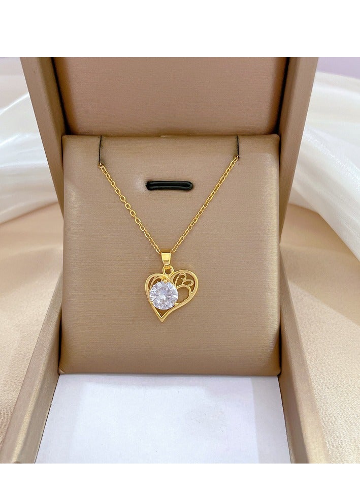 Love Heart Pendant Necklace Fashion Jewelry Dress Accessories - Image 2