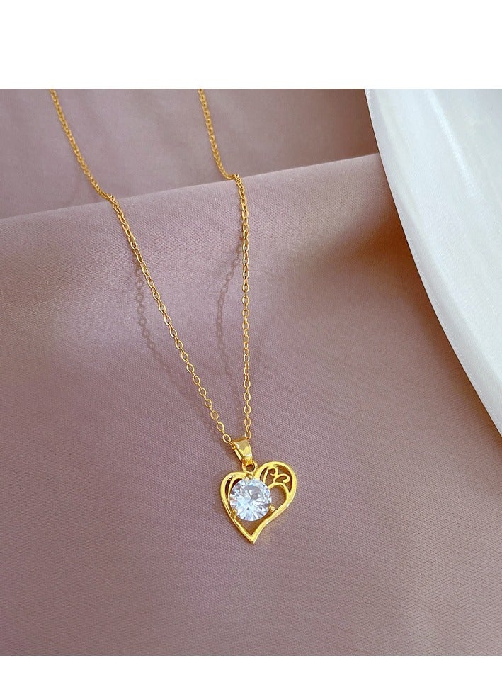 Love Heart Pendant Necklace Fashion Jewelry Dress Accessories - Image 4