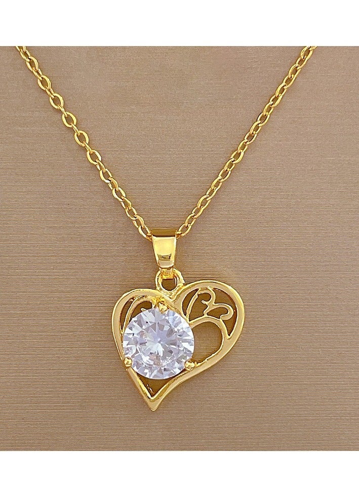 Love Heart Pendant Necklace Fashion Jewelry Dress Accessories - Image 5