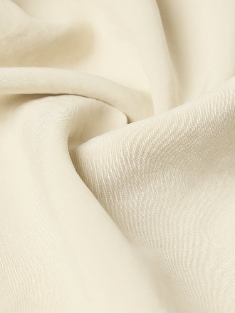 The Souled Store Signature Solids: Creme Women and Girls Full Sleeves Spread Collar Cream Solid Viscose Polyester Blend Regular Fit Lightweight All-Season Shirt - Image 5