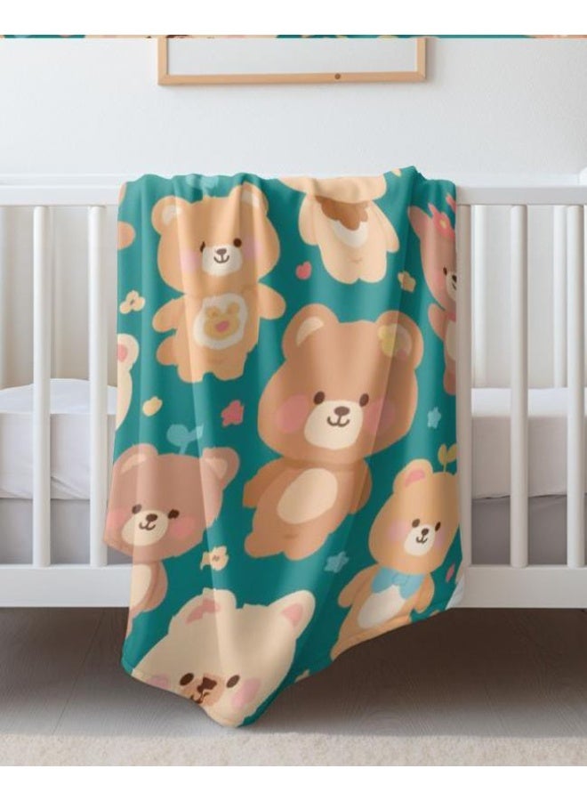 general Baby and children's cartoon flannel thin blanket (warm and comfortable, suitable for sleep, game use) 70cm*100cm - Image 1