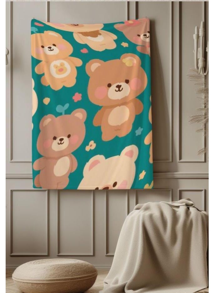 general Baby and children's cartoon flannel thin blanket (warm and comfortable, suitable for sleep, game use) 70cm*100cm - Image 2