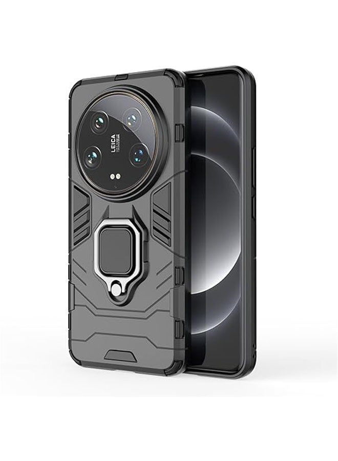 عام الجراب مناسب لهاتف Xiaomi 14 Ultra، مع حامل دائري بزاوية 360 درجة وحماية كاملة مضادة للصدمات، متوافق مع Xiaomi 14 Ultra. - Image 1