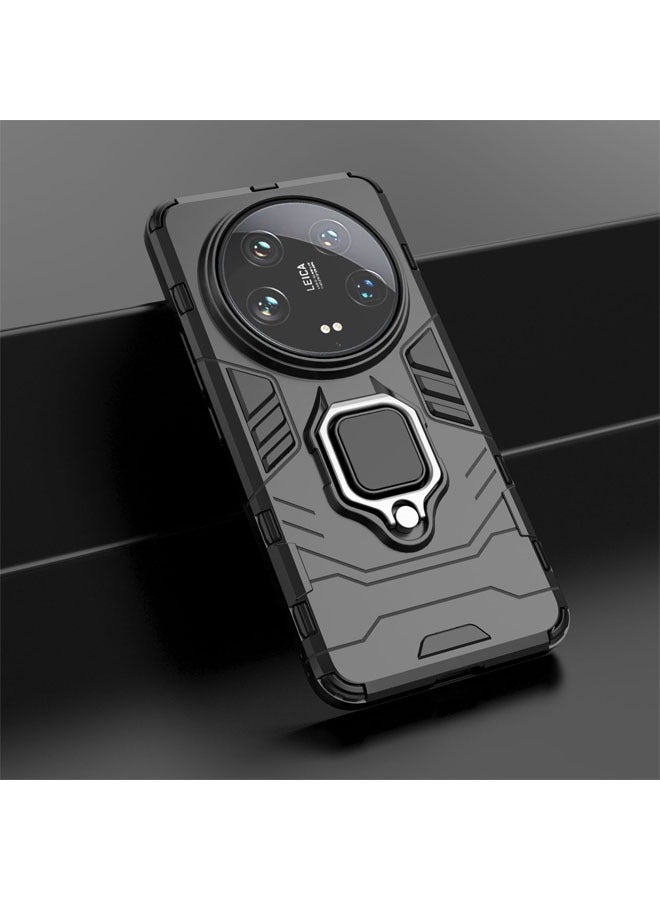 عام الجراب مناسب لهاتف Xiaomi 14 Ultra، مع حامل دائري بزاوية 360 درجة وحماية كاملة مضادة للصدمات، متوافق مع Xiaomi 14 Ultra. - Image 5