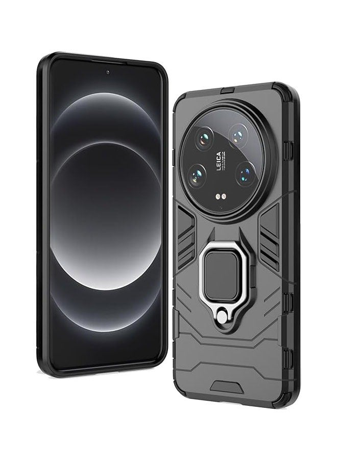 عام الجراب مناسب لهاتف Xiaomi 14 Ultra، مع حامل دائري بزاوية 360 درجة وحماية كاملة مضادة للصدمات، متوافق مع Xiaomi 14 Ultra. - Image 2