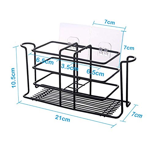 Luvina Wall Stand Toothbrush Toothpaste Storage Holder Iron Bathroom Toothpaste Storage Rack Toothbrush Holder Bathroom Accessories - Image 5