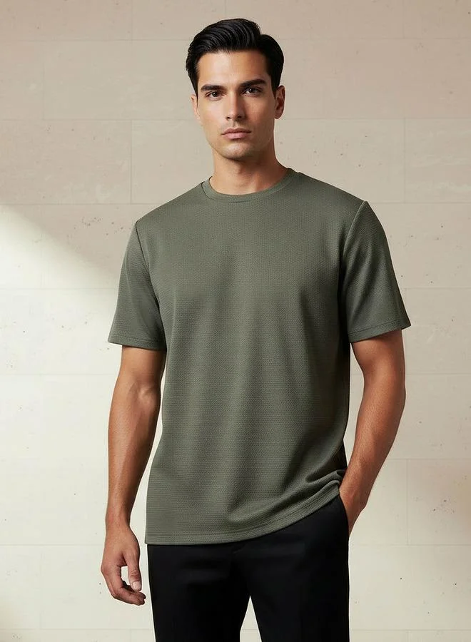 Love Pangolin Love Pangolin Men Waffle Textured T shirt