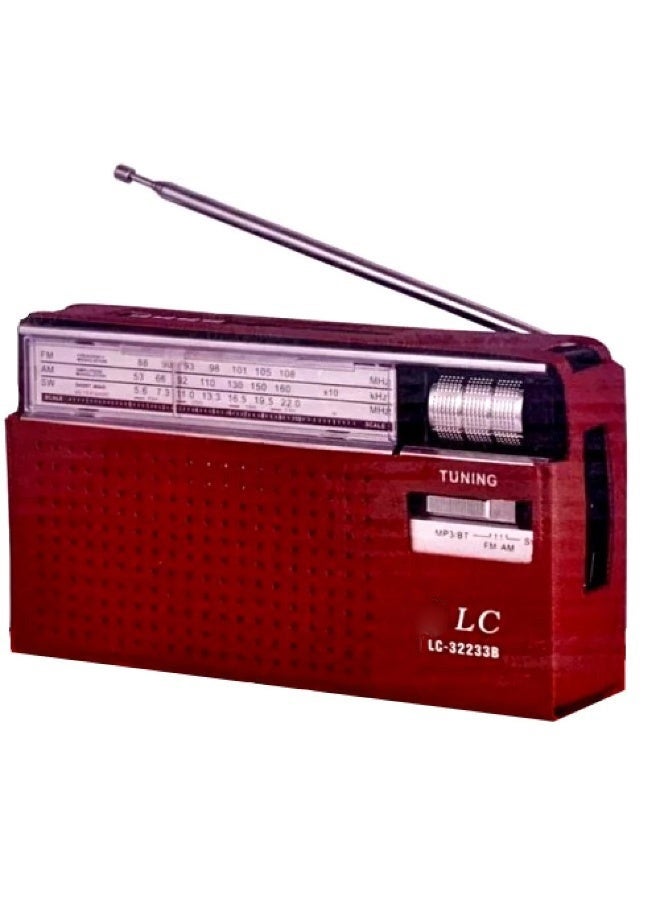 راديو محمول متعدد الموجات مع تشغيل يو اس بي وبلوتوث