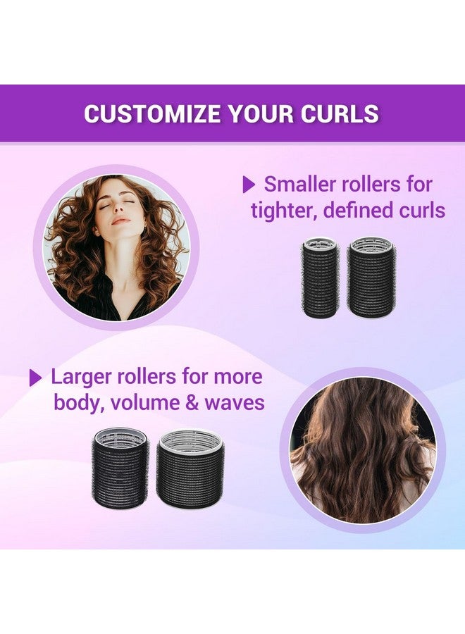 selizo 50 Pcs Rollers Hair Curlers Set with 24Pcs Self Grip Hair Rollers 4 Sizes and 24 Pcs Hair Clips for Blowout Look Long Medium Short Thick Hair Volume - Image 4