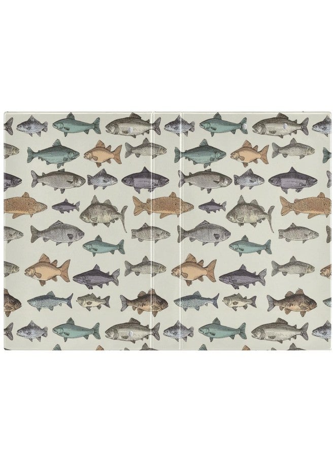 Aslsiy 3 Ring Binder 1.5 Inch Fish Vintage Color Round Clipboard Binder White Decorative Harcover Binders Organizer for Office Supplies - Image 2