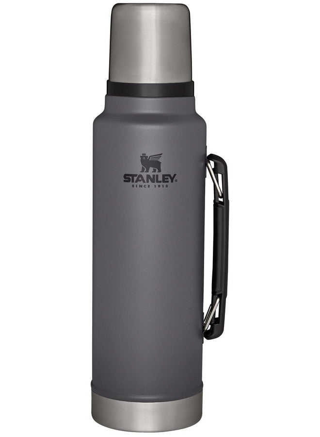 Stanley Stanley Classic Legendary Vacuum Bottle 1.5 qt | Wide Mouth with Leakproof Cup Lid | Keep Drinks Hot or Cold | Packable for Travel | Insulated Stainless Steel Thermos | BPA-Free | Charcoal  - Image 1