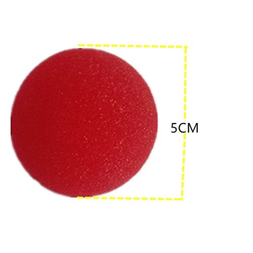 he andi 12pcs Foam Clown Nose Circus Party Halloween Costume Red Red, - Image 2