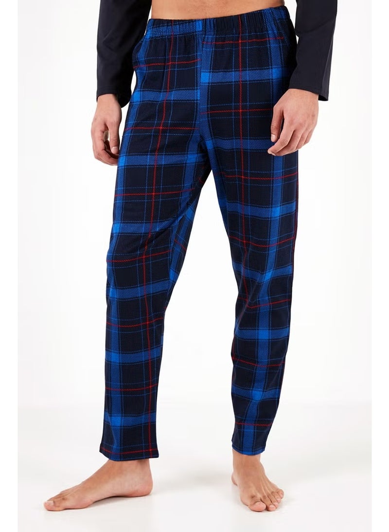 Buratti Plaid Cotton Regular Fit Long Sleeve Pajama Set Men's Pajama Set 6572005 - Image 3
