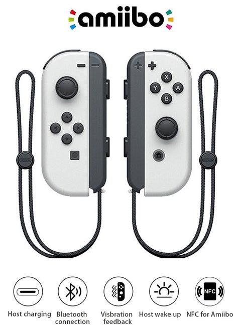 Nintendo Switch Wireless Joycon Gaming Controller with NFC Fully compatible with Nintendo Switch/Lite/OLED console White