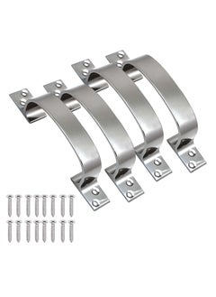 Duravel Duravel Aluminium Cabinet Pull Handle with Mounting Screws, Silver Pack-Of 4  - Image 1