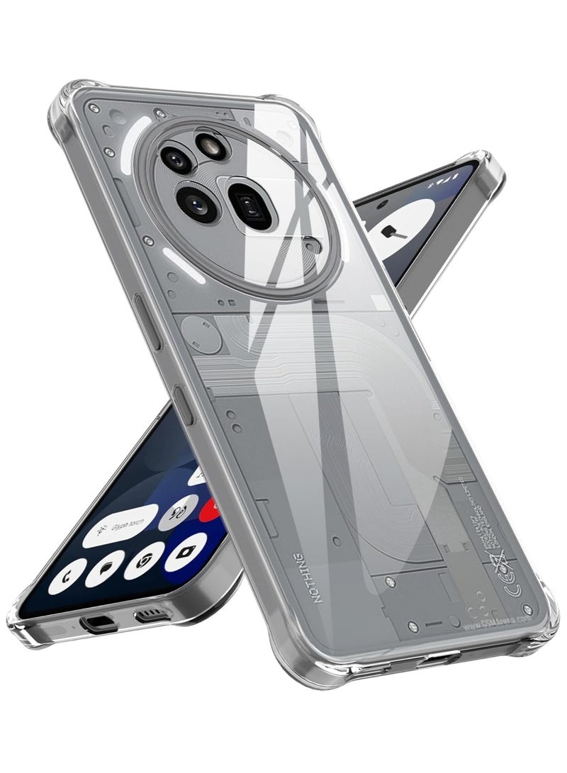 Fankalo Phone Case For Nothing Phone 3a Pro Crystal Clear Ultra Slim Anti Scratch Shockproof Protective TPU Back Cover - Image 1