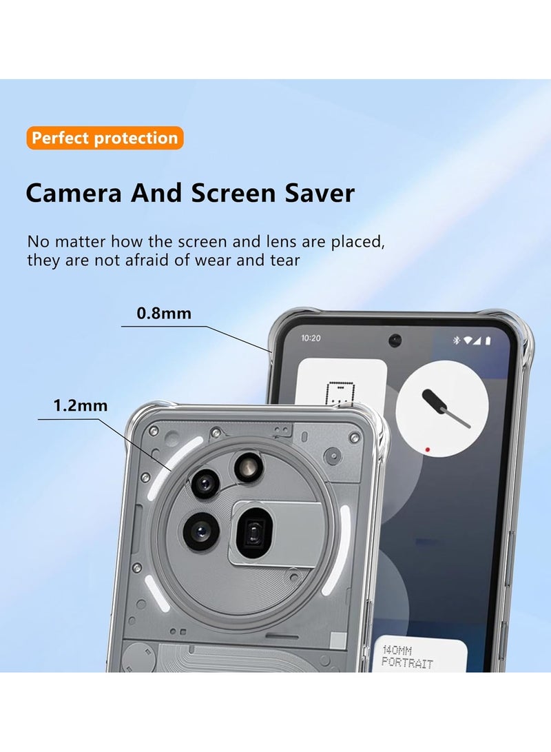 Fankalo Phone Case For Nothing Phone 3a Pro Crystal Clear Ultra Slim Anti Scratch Shockproof Protective TPU Back Cover - Image 3