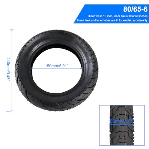 CMIYETO Scooter Tires 80656 City Road Tire And 45 Inner Tube 10 Inches Motorcycle Electric Scooter Tires Compatible With Apollo 2022 Explore Electric Scooter EBike 255x80 10x30 Tire - Image 3
