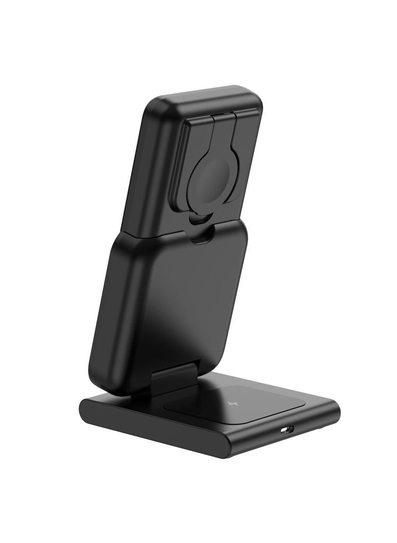 Cellairis - POWER BOOST PRO 10,000mAh Power Bank – PD Type-C Fast Charging, MagSafe Wireless, Earbuds & Watch Charging, Foldable Design – Black - Image 1