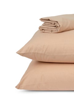 Home of linens طقم ملاءات مسطحة باللون البيج 240×260  - Image 3