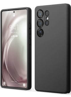 Elago Liquid Silicone for Samsung Galaxy S25 ULTRA Case Cover Full Body Screen Camera Protective, Shockproof, Slim, Anti-Scratch Soft Microfiber Lining - Black  - Image 1