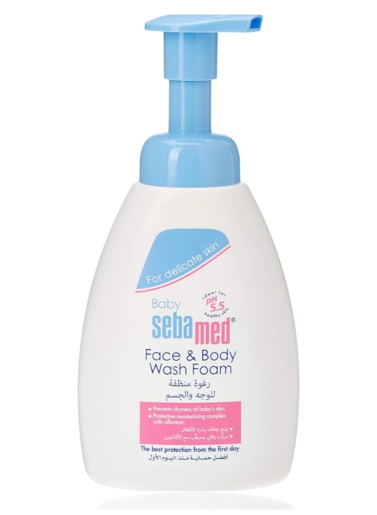 Sebamed Face & Body Wash Foam 400ml – pH 5.5 Soap-Free Foaming Cleanser for Sensitive Skin - Image 1