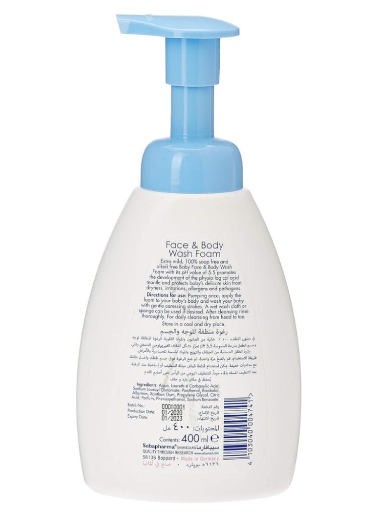 Sebamed Face & Body Wash Foam 400ml – pH 5.5 Soap-Free Foaming Cleanser for Sensitive Skin - Image 2