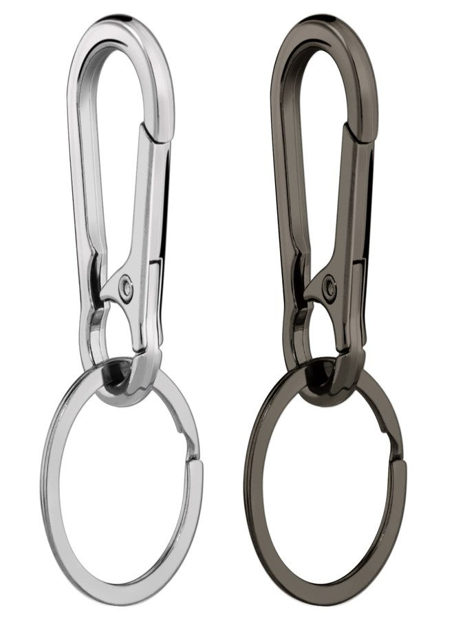 Hapeper Metal Keychains Keyring Key Chain Ring Holder Organizer for Home Car Keys, Key Finder, 2 Pieces - Image 1