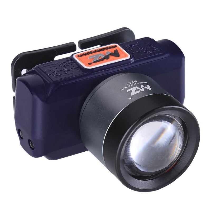 Mz M957 (مصباح رأس LED قابل لإعادة الشحن) عدسة قابلة للتكبير بقوة 100 واط مع بطارية 2400 مللي أمبير و 6 ساعات عمل - Image 1